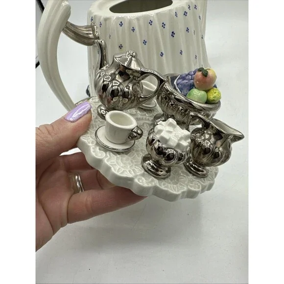 Paul Cardew Teapot Victorian Silver Service Porcelain Retired - Picture 14 of 16